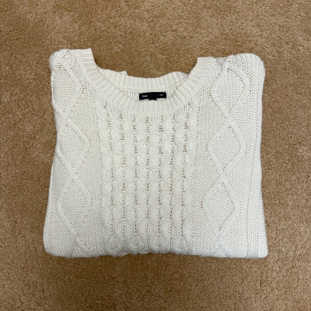 Gap Cable Knit Sweater - Off-White - Size Large